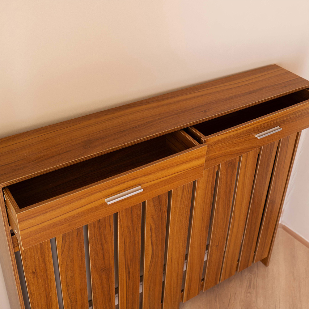 Portland 2 Drawer Wooden Radiator Cover Medium Image 3