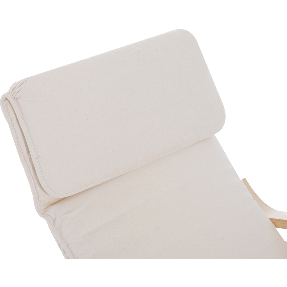 Portland Cream White Rocking Lounge Chair Image 3