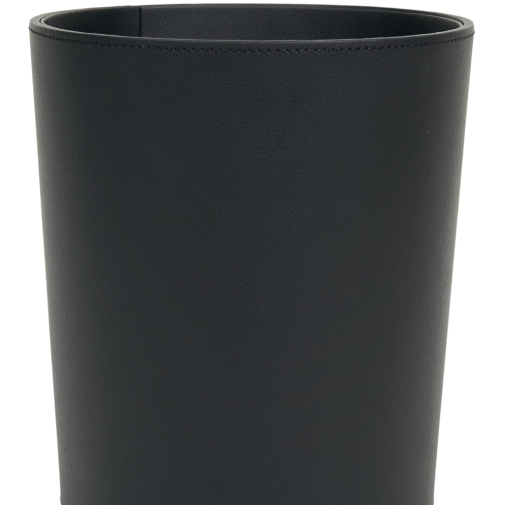 Leather Office Bin Black Image 3