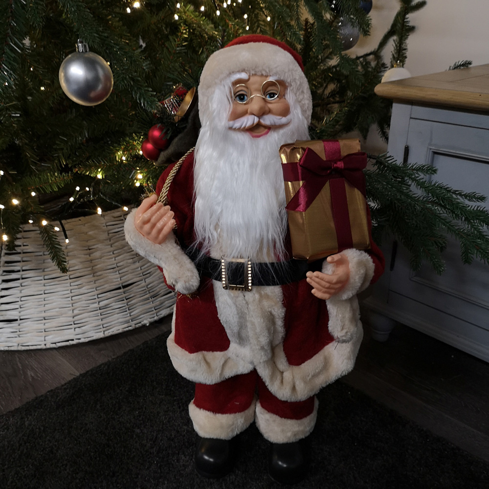 Samuel Alexander Standing Red Santa Claus Christmas Decoration Image 2