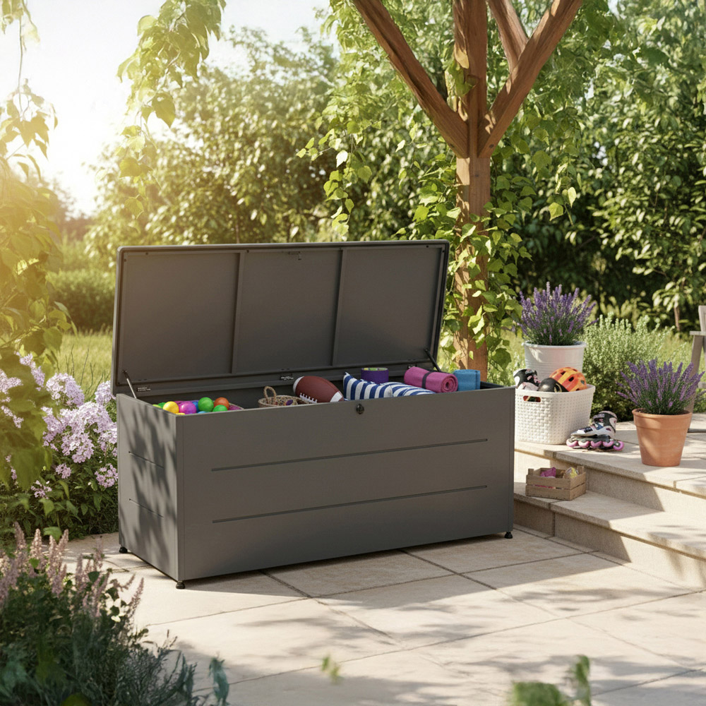 Trimetals 800L Grey Weatherproof Premium Garden Storage Box Image 2