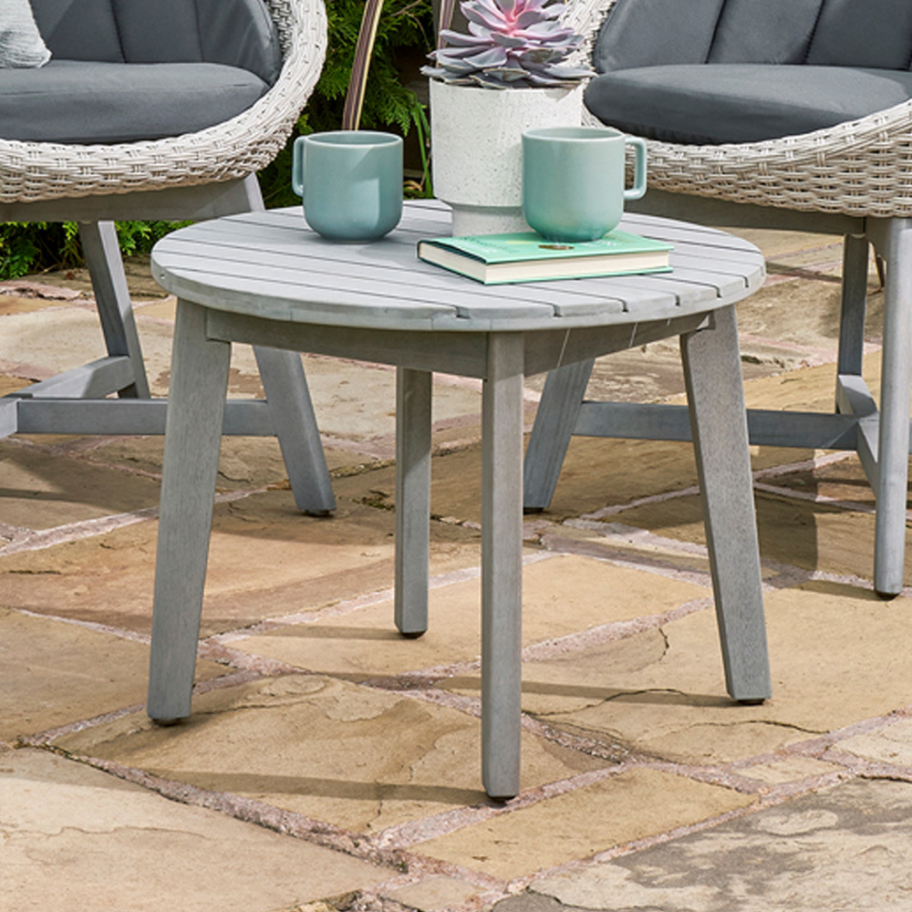 Norfolk Collection Chedworth 2 Seater Grey Curved Bistro Set Image 3