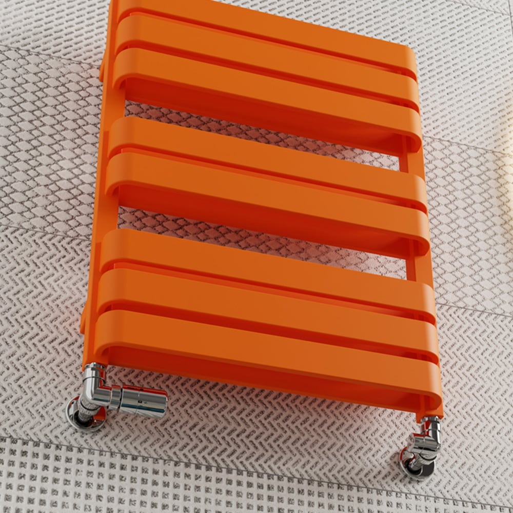 Terma Warp T Bold Matt Orange Heated Towel Rail 1569 BTU 655 x 500mm Image 6