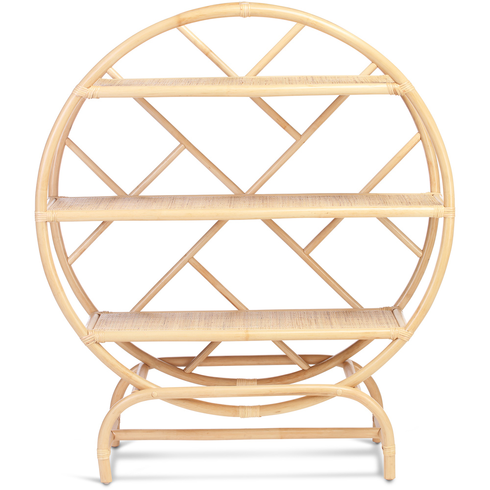Desser 3 Shelf Medium Rattan Freestanding Etagere Bookcase Image 3