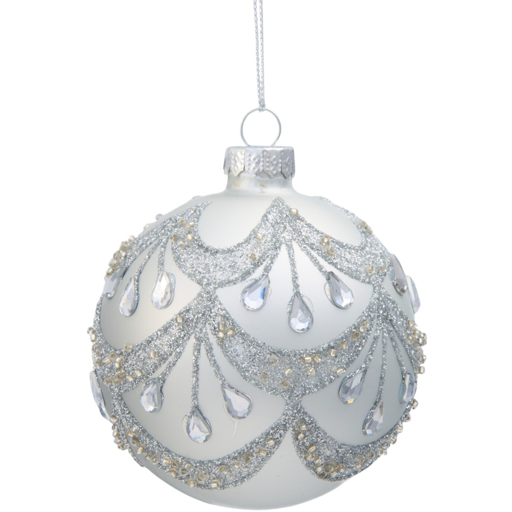 Silver Embellished Bauble Image 5