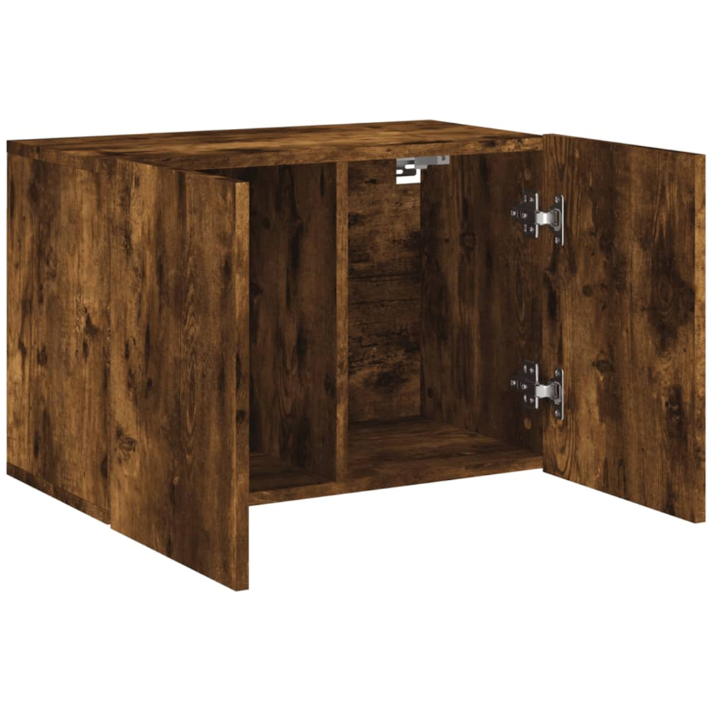 vidaXL 2 Door Smoked Oak Wall Mounted TV Cabinet Image 5