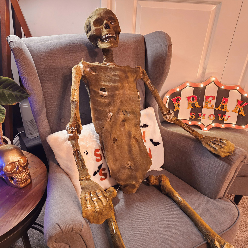 Samuel Alexander Halloween Mummified Skeleton Decoration 5ft Image 5