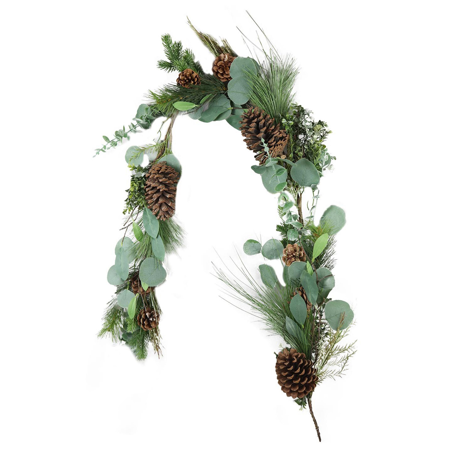 LED Eucalyptus Pinecone Garland 152cm Image
