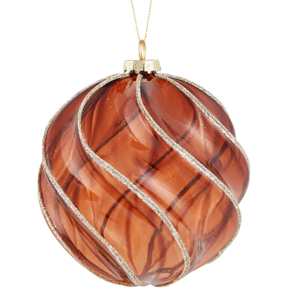 Opaque Glitter Swirl Bauble Image 4