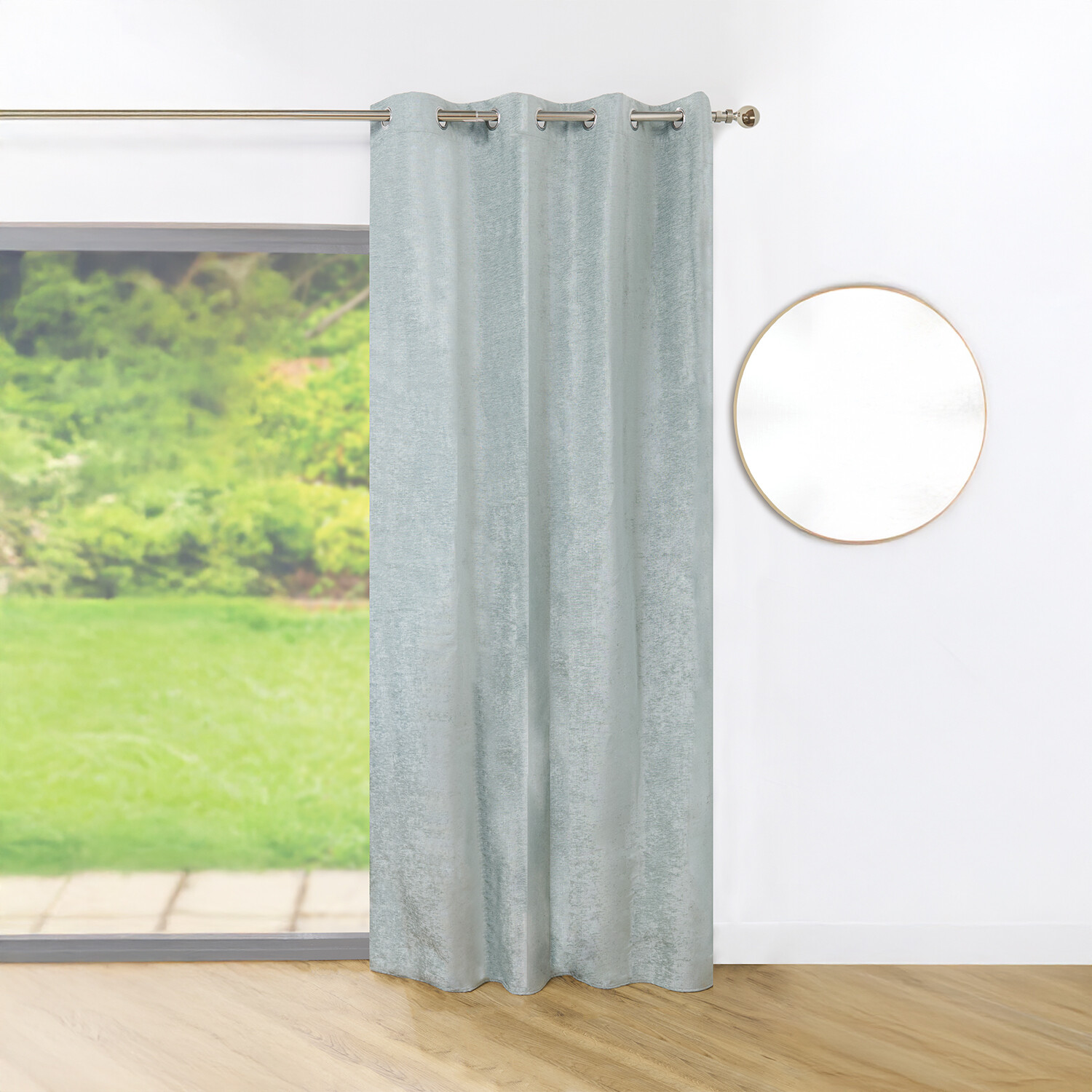 Selena Blackout Curtain Panel Sage Image 1