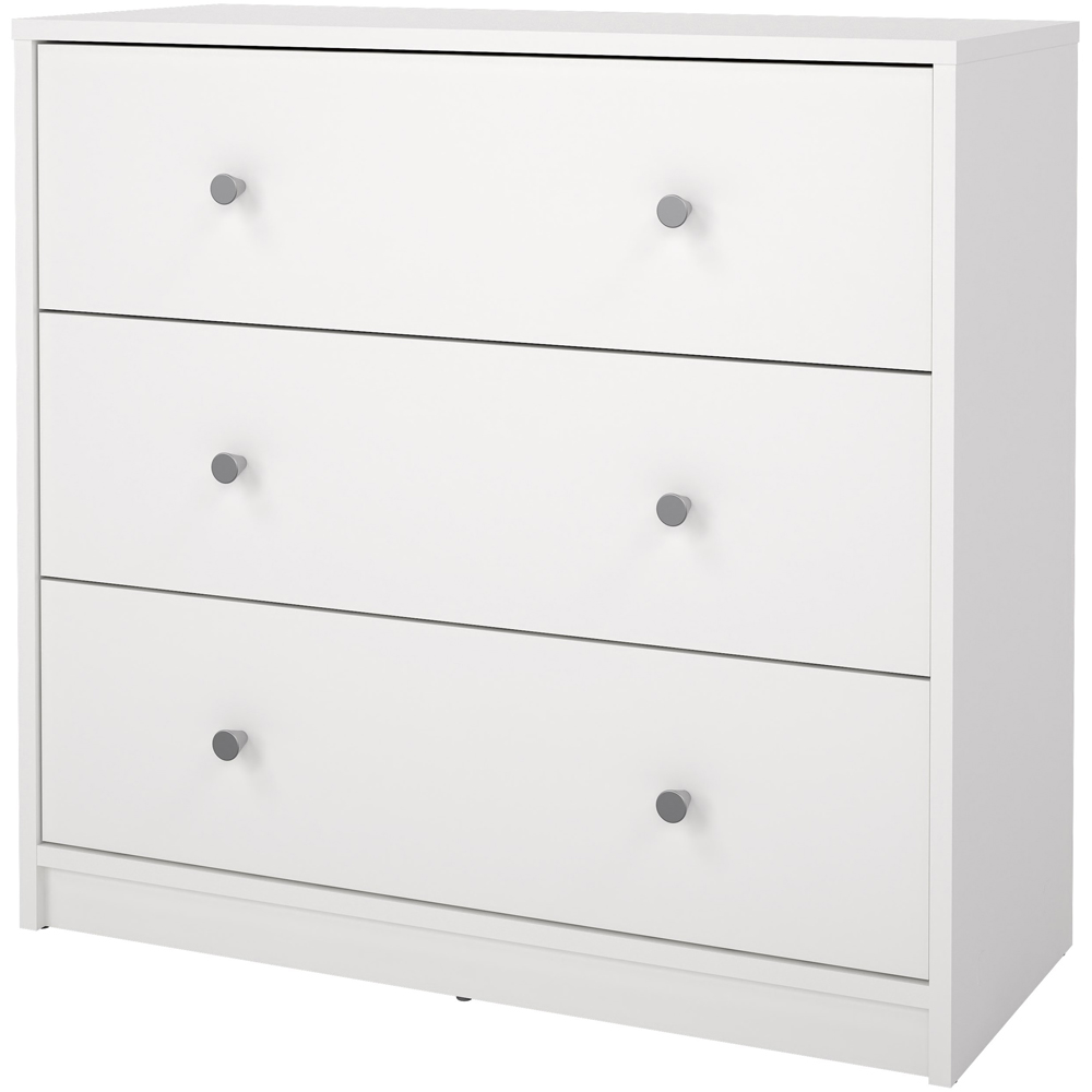 Furniture To Go May 3 Drawer White Chest of Drawers Image 4