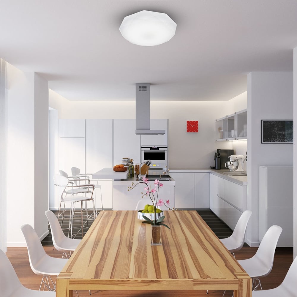 Milagro Hex White LED Ceiling Lamp 230V Image 3
