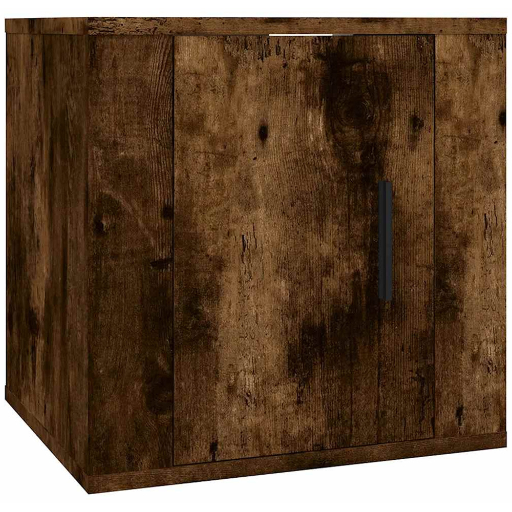 vidaXL Single Door Smoked Oak Wall Mounted TV Cabinet Image 2