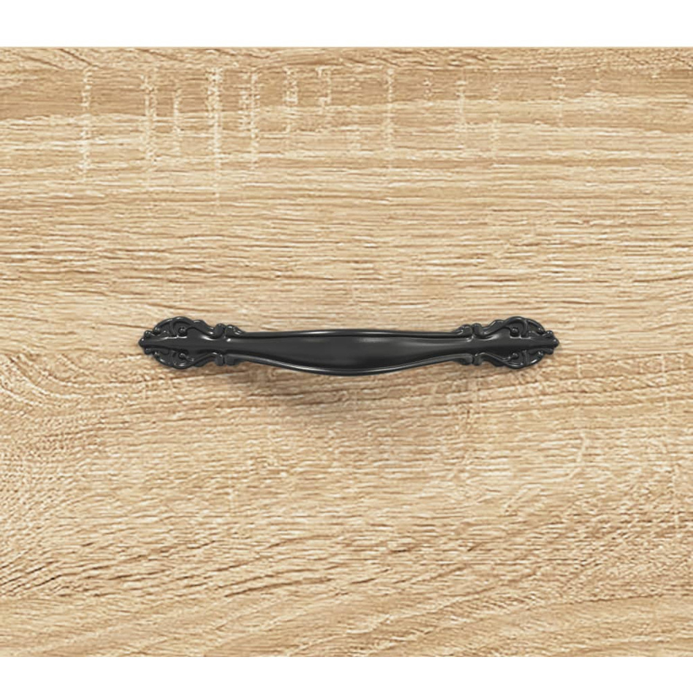vidaXL 3 Drawer Sonoma Oak Sideboard with Metal Legs and Handles Image 9