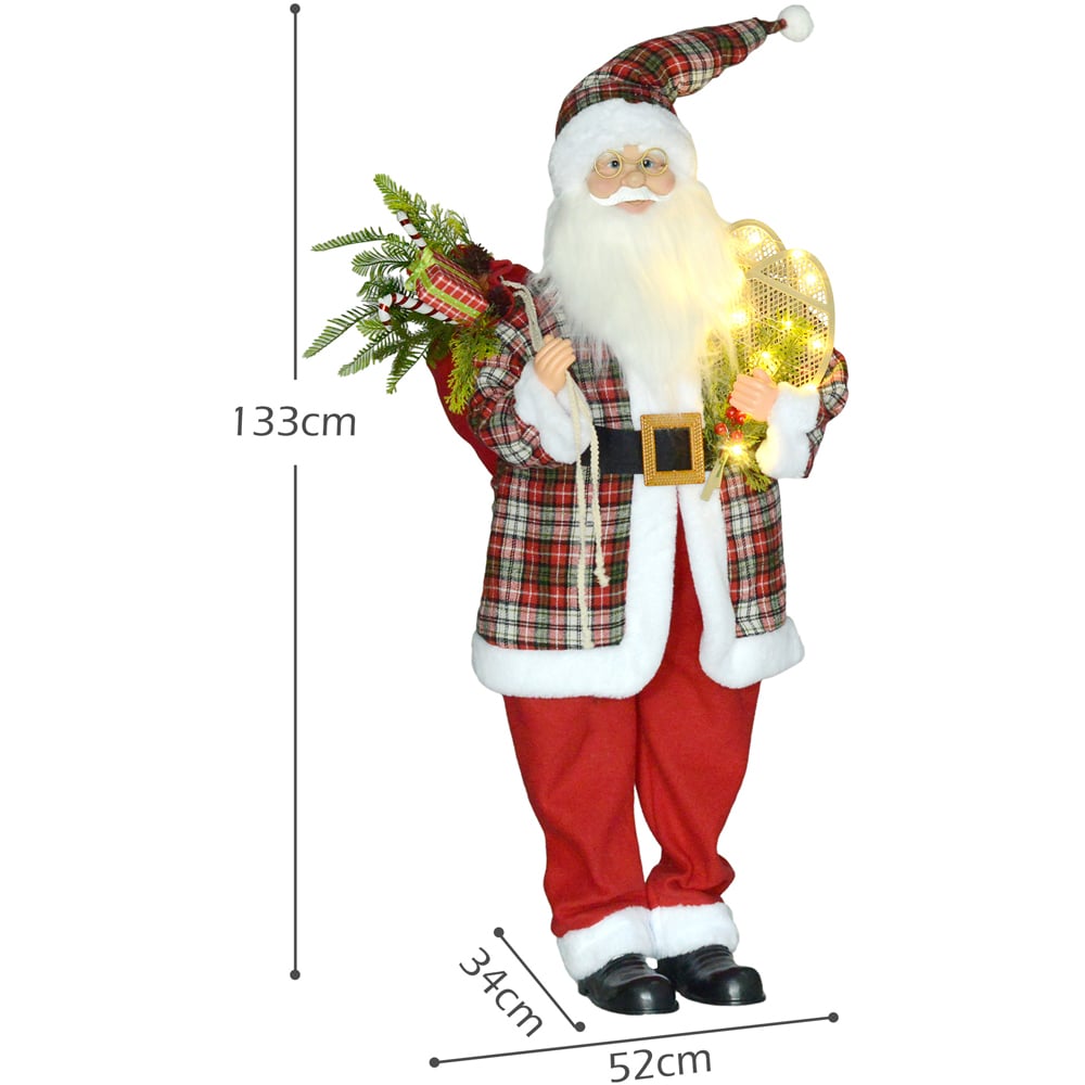 Everglow Animated and Sound Activated Santa Claus 4.3ft Image 7