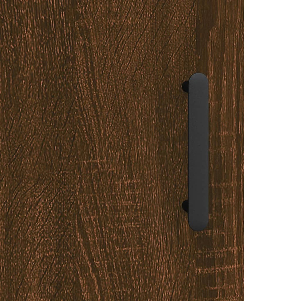 vidaXL Single Door Brown Oak Sideboard Image 9