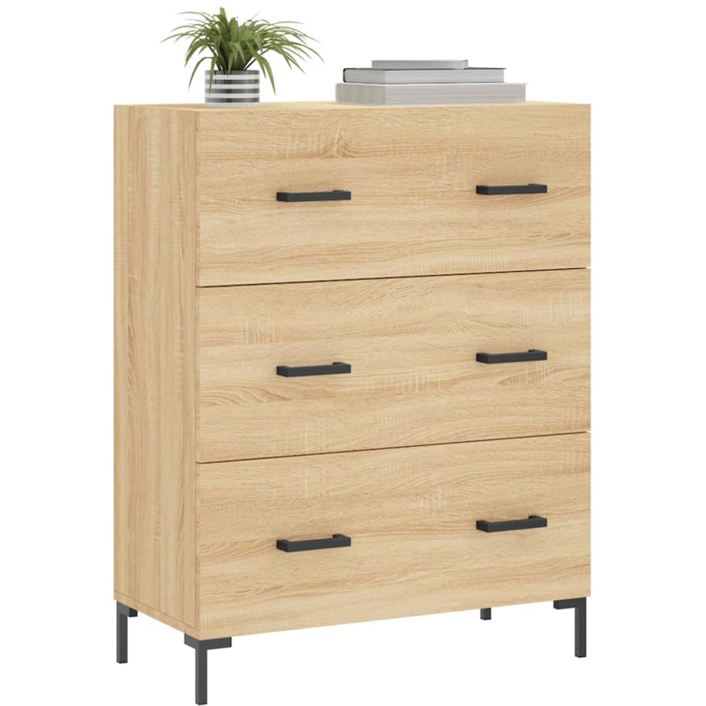 vidaXL 3 Drawer Sonoma Oak Highboard Image 3