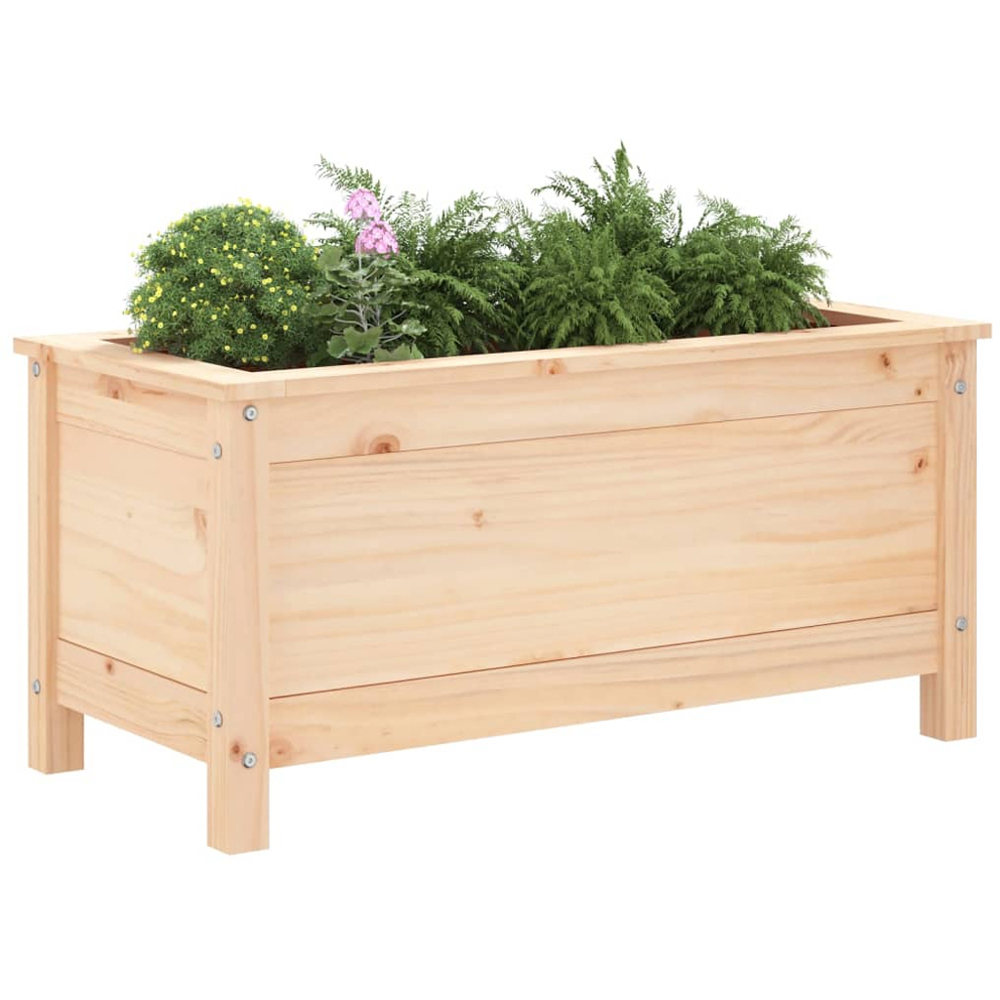 vidaXL Natural Pine Wood Garden Planter 39 x 40 x 82.5cm Image 2