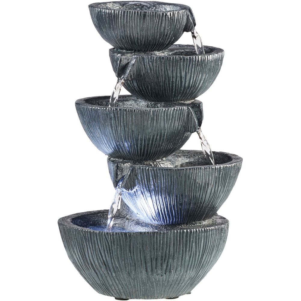 Garden Gear Tabletop 5 Cascading Bowls Water Feature Image 3