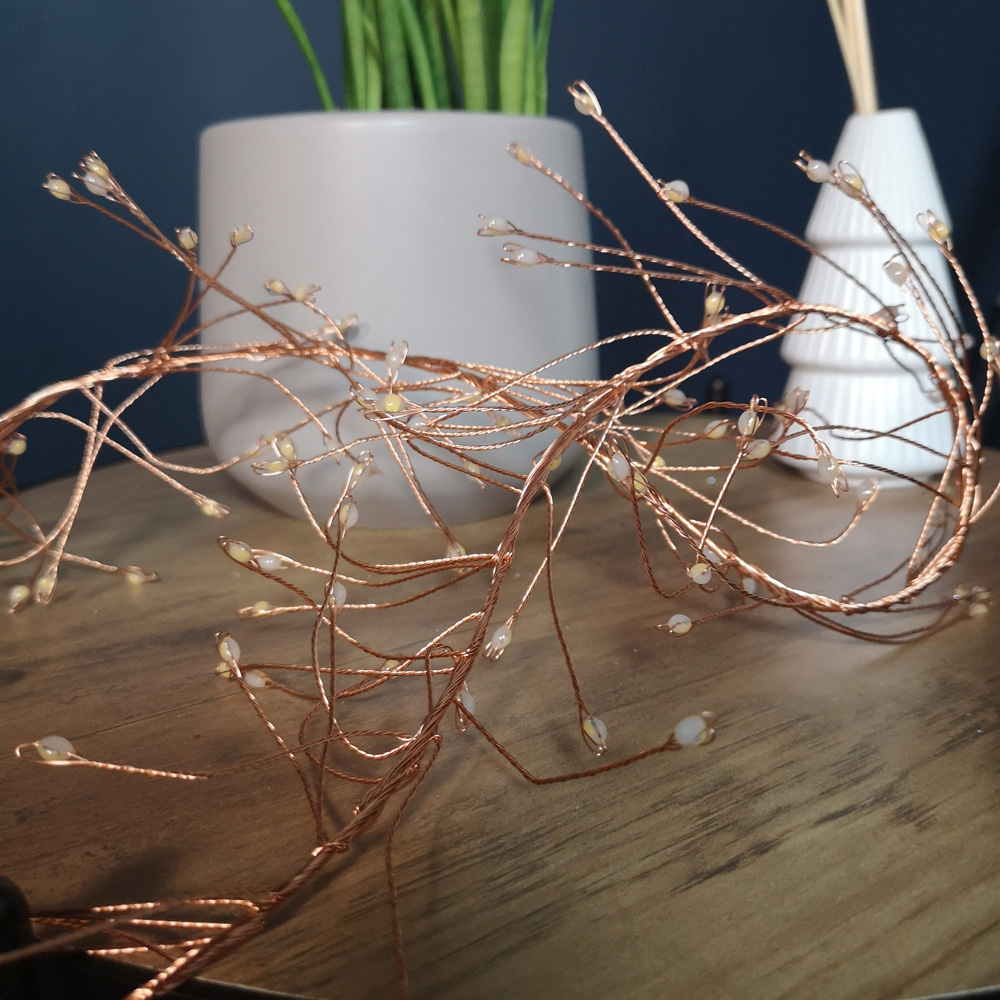 Samuel Alexander 860 Warm White LED Multi-Function Rose Gold Wire Christmas Garland Light 5.5m Image 6
