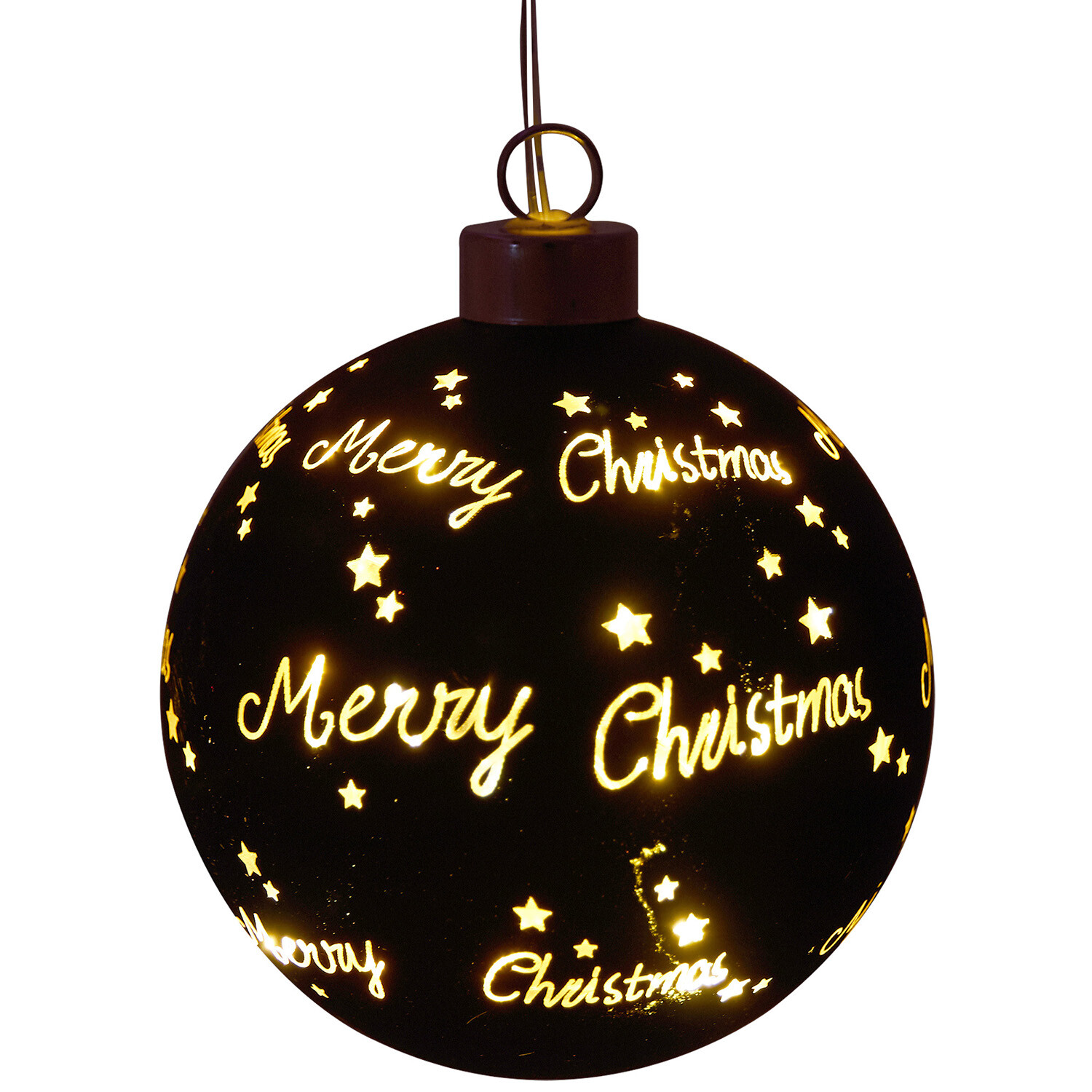 Merry Christmas LED Bauble Green - Green Image 2