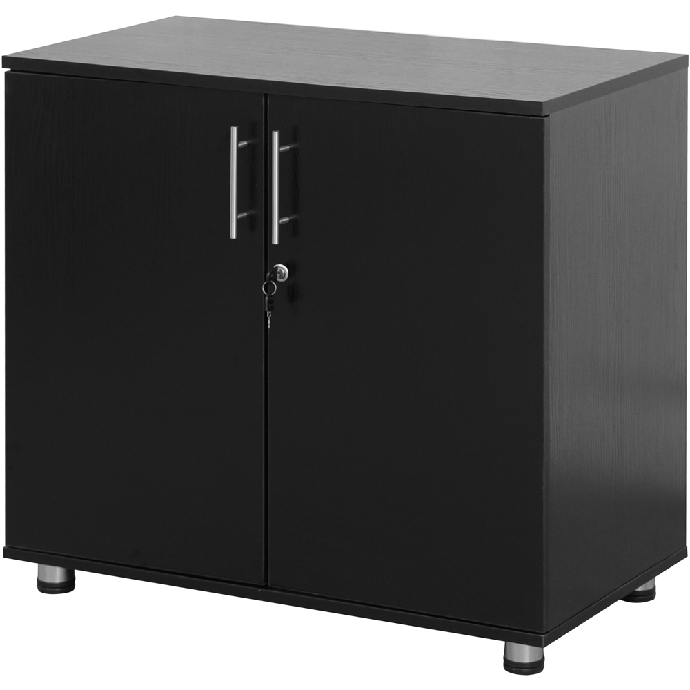 MMT Furniture Designs 2 Door Black Lockable Filing Cabinet Image 4