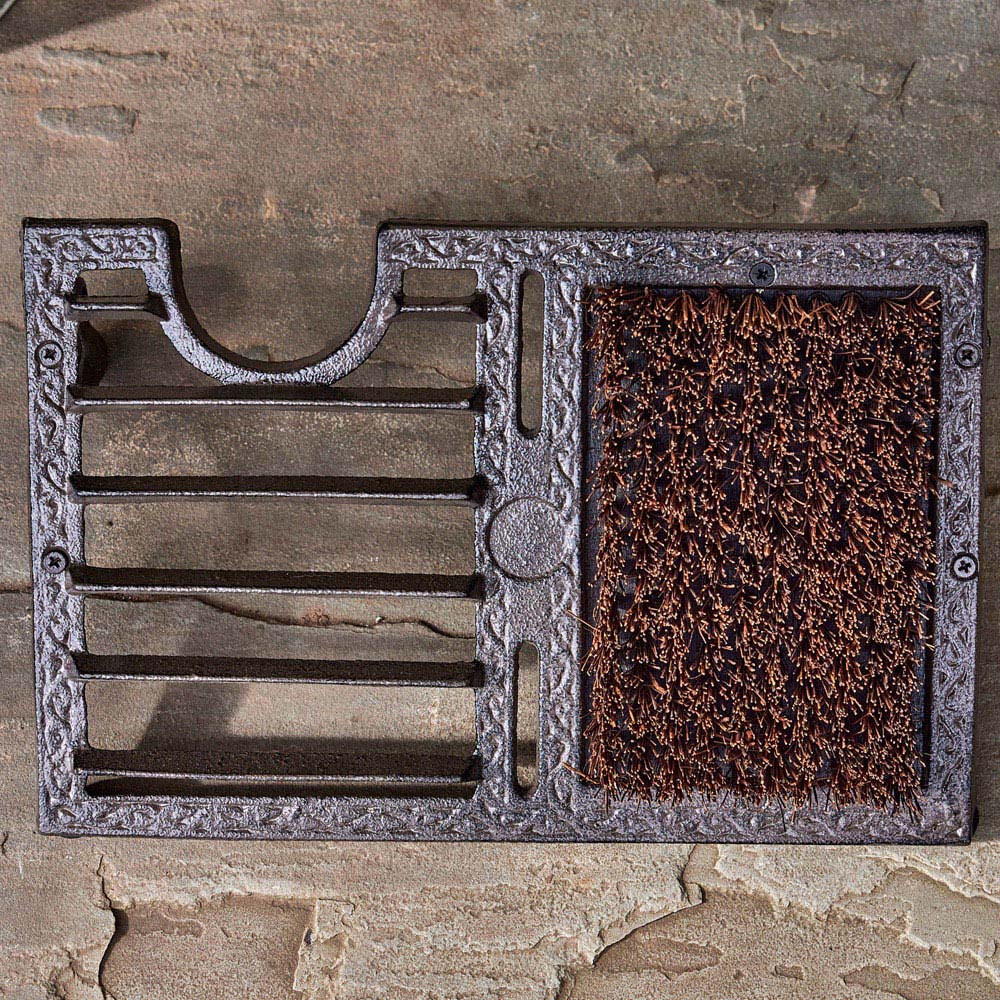 Dibor Brown Cast Iron Free Standing Boot Brush and Scraper Image 5