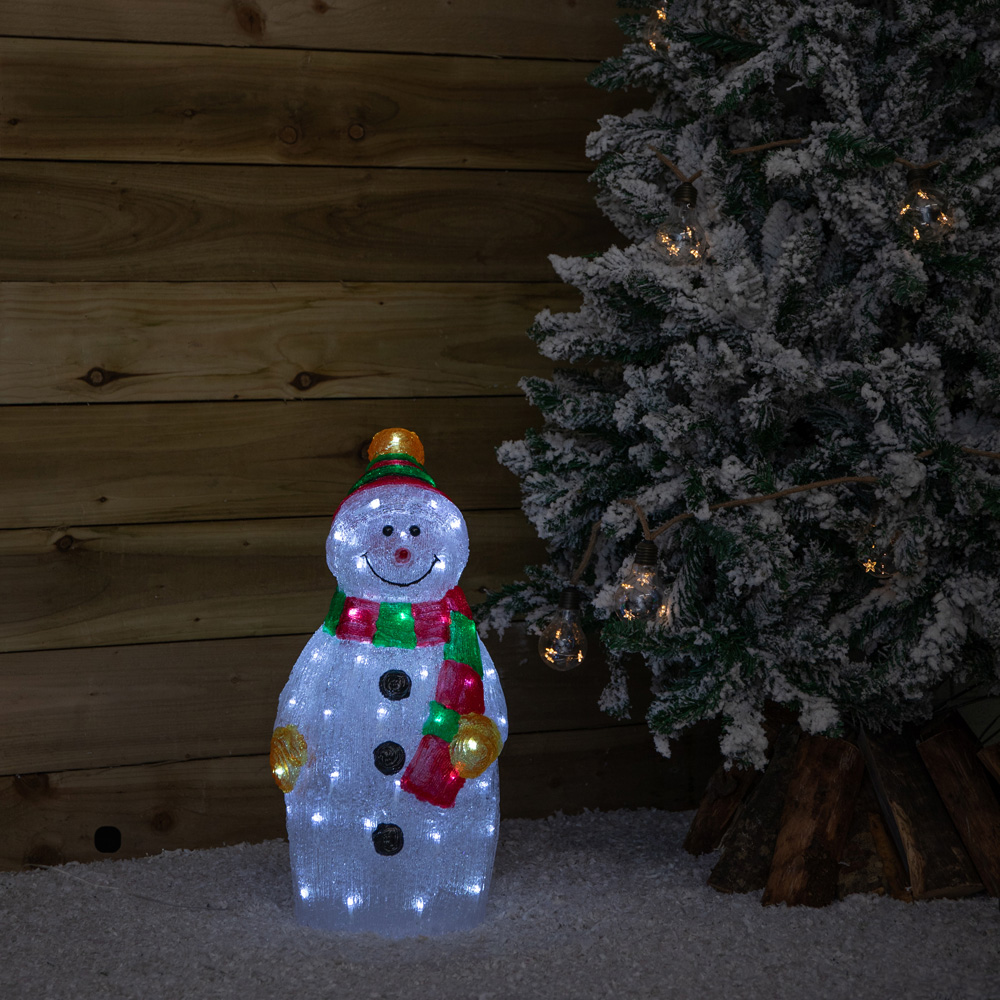 Samuel Alexander 70 Cool White LED Light-Up Ice Snowman Christmas Decoration 55cm Image 2