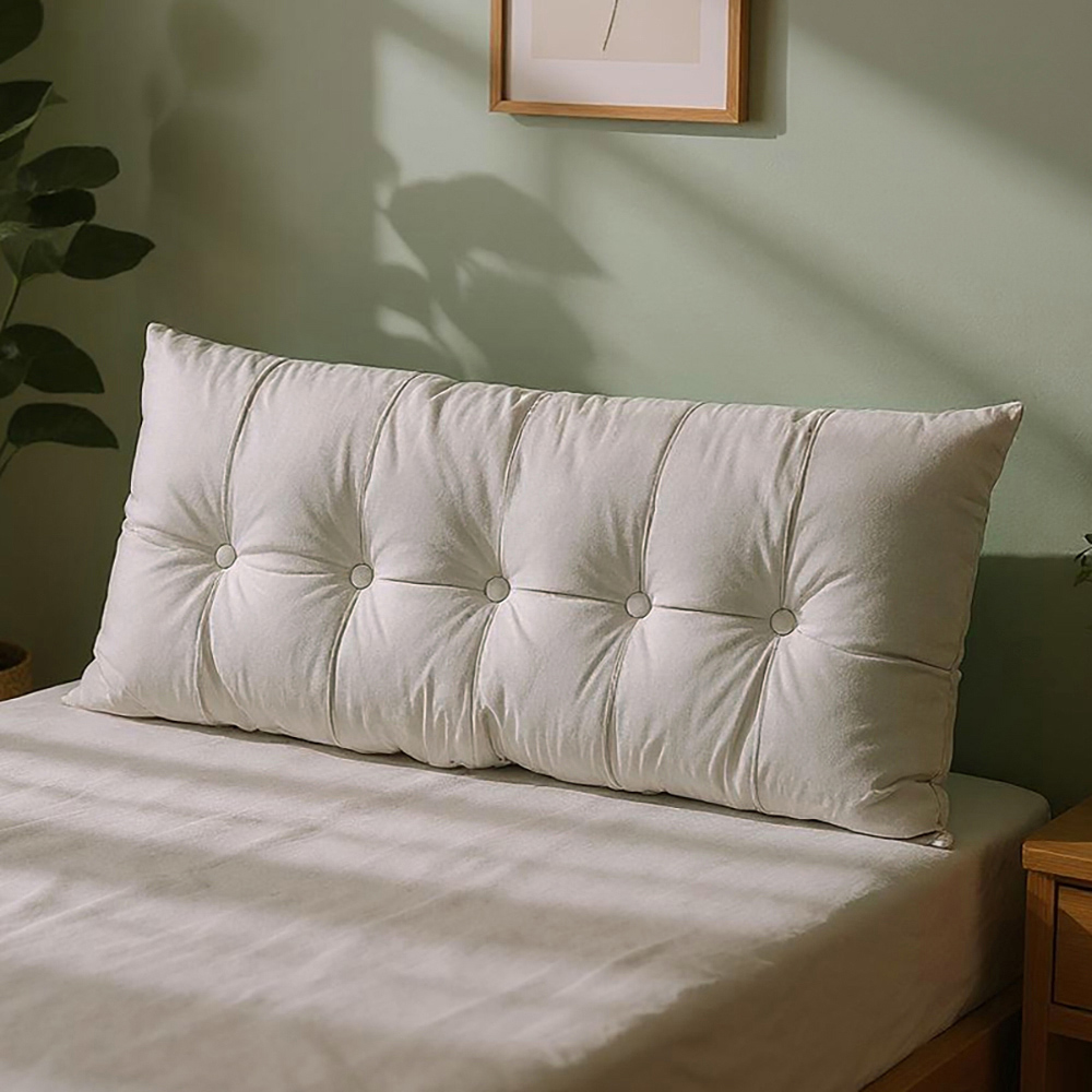 Living and Home Light Grey Chenille Headboard Pillow 60 x 150cm Image 7