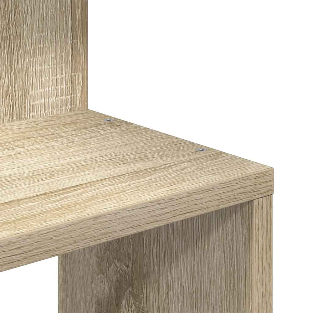 vidaXL 5 Shelf Sonoma Oak Wall Corner Shelf Image 6