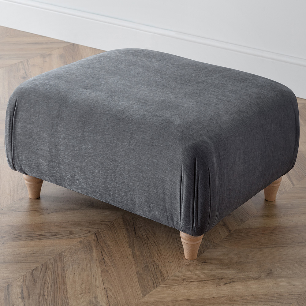 The Vienna Victoria Charcoal Footstool Image 1