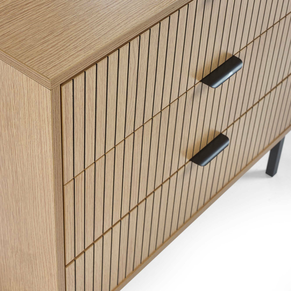 Julian Bowen Sia 3 Drawer Warm Wood Storage Chest Image 6