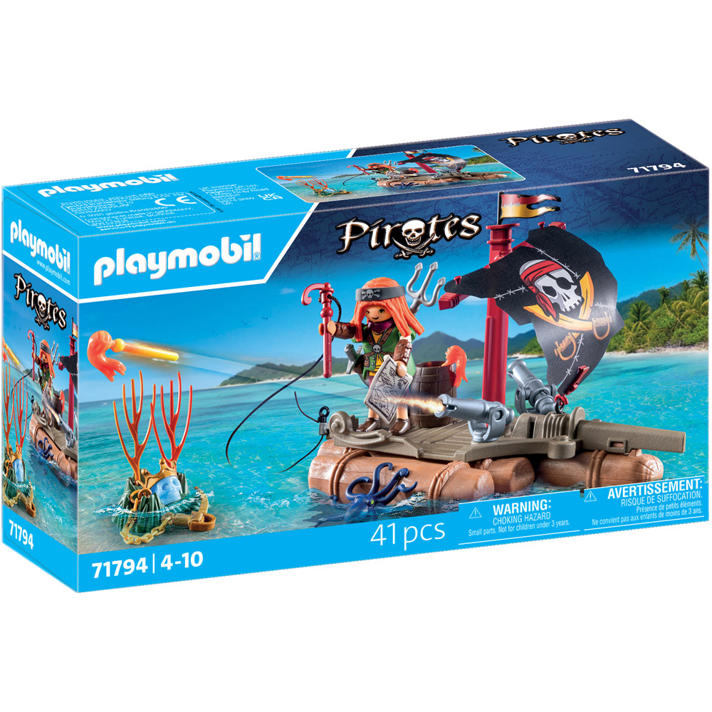 Playmobil Pirate Raft with Treasure Playset Image 1