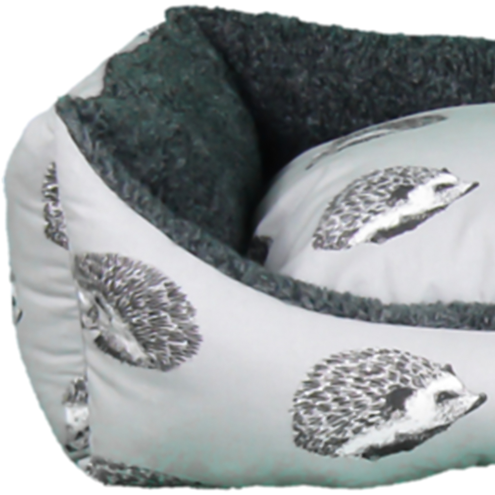 Snug & Cosy Small Rectangle Hedgehog Print Dog Bed Image 2