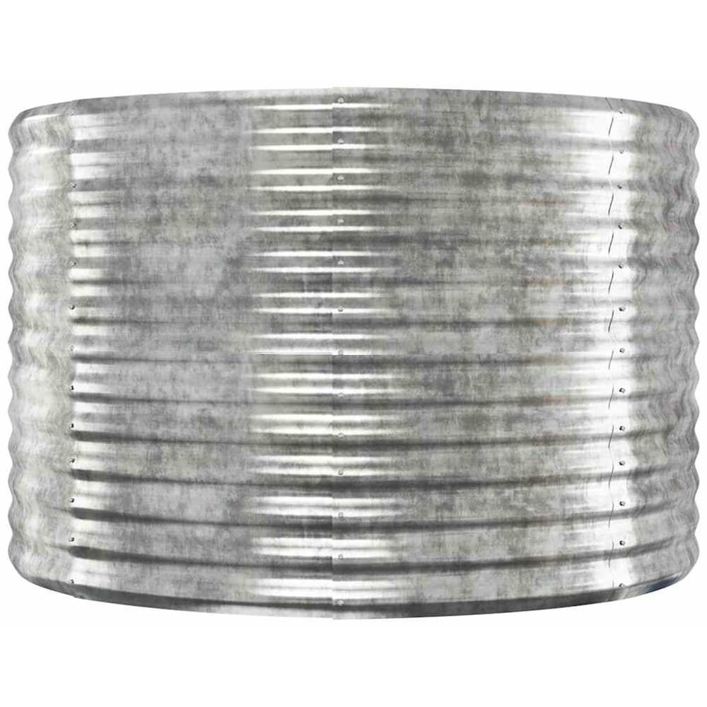 vidaXL Silver Galvanised Steel Raised Garden Bed 100 x 100 x 68cm Image 2
