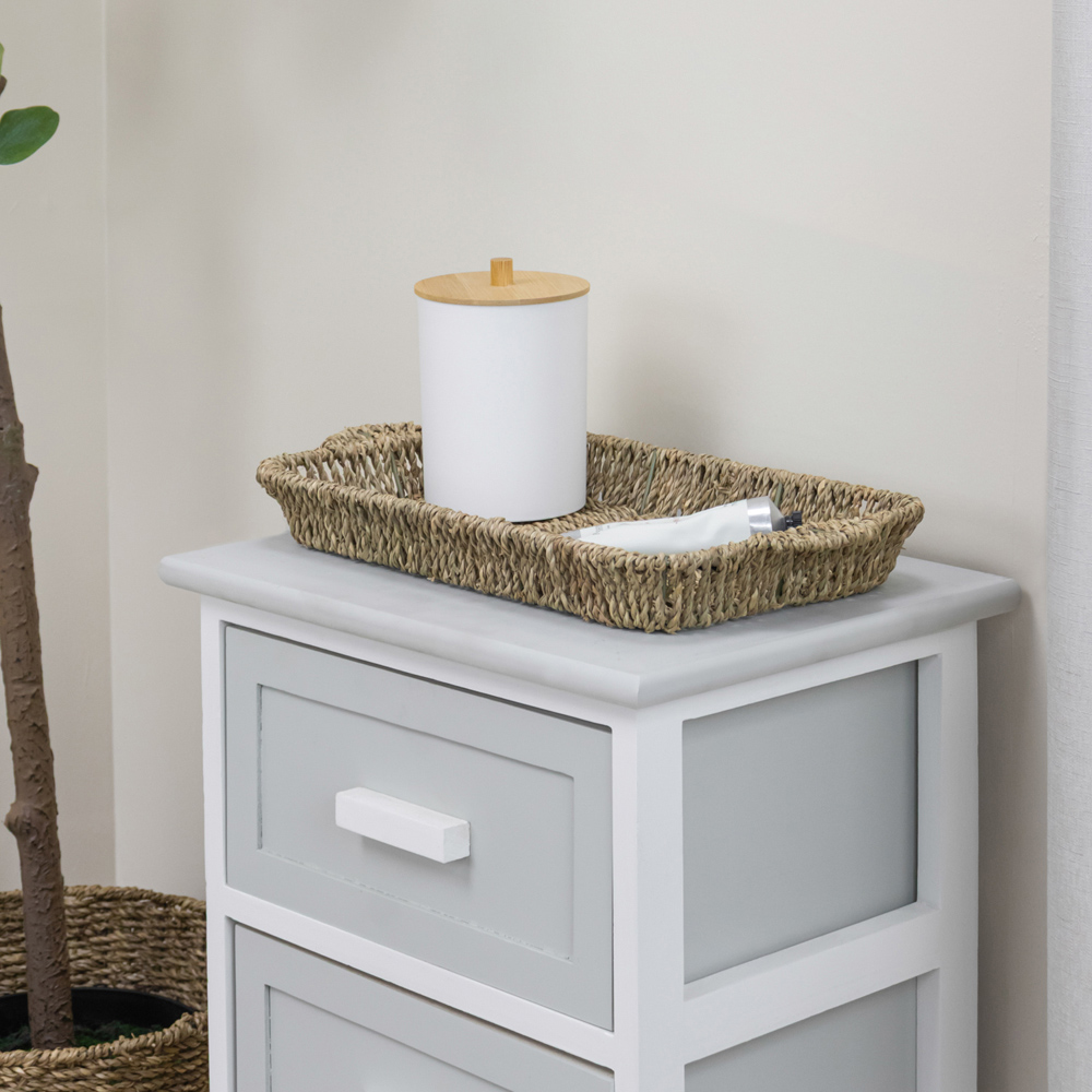 JVL Seagrass Rectangular Tray with Handles Image 6