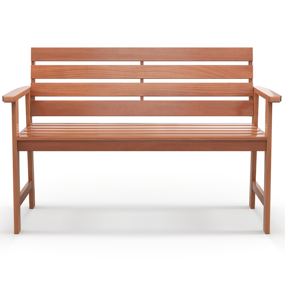 Costway 2 Seater Patio Hardwood Bench Image 3