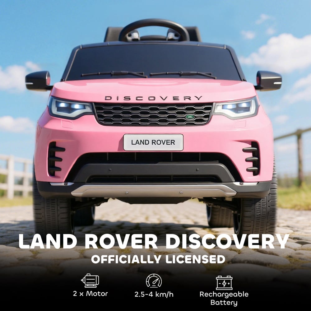 Tommy Toys Pink Land Rover Discovery Licensed Kids Electric Car with Remote 12V Image 4