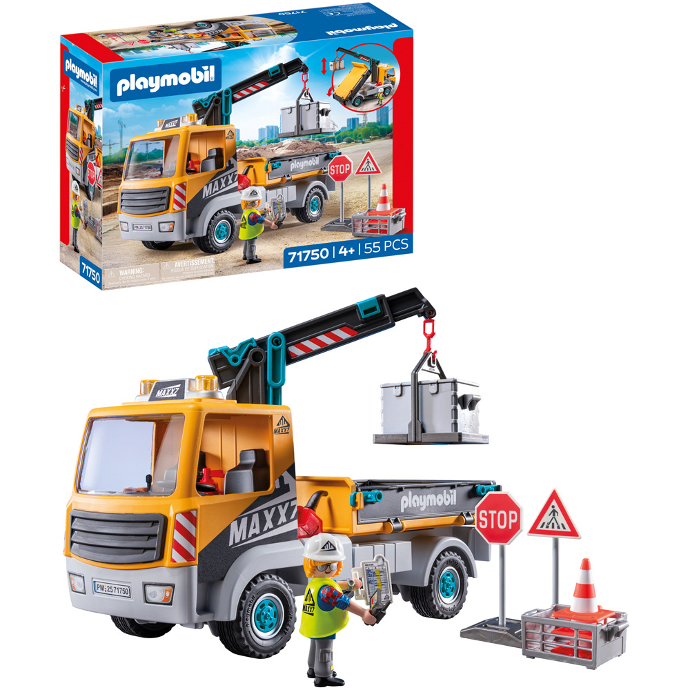 Playmobil Construction Truck with Crane Playset Image 3
