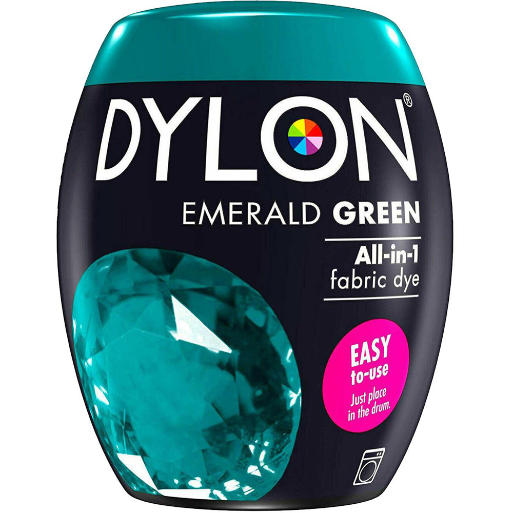 Dylon Emerald Green Washing Machine Fabric Dye Pod 350g Image 1