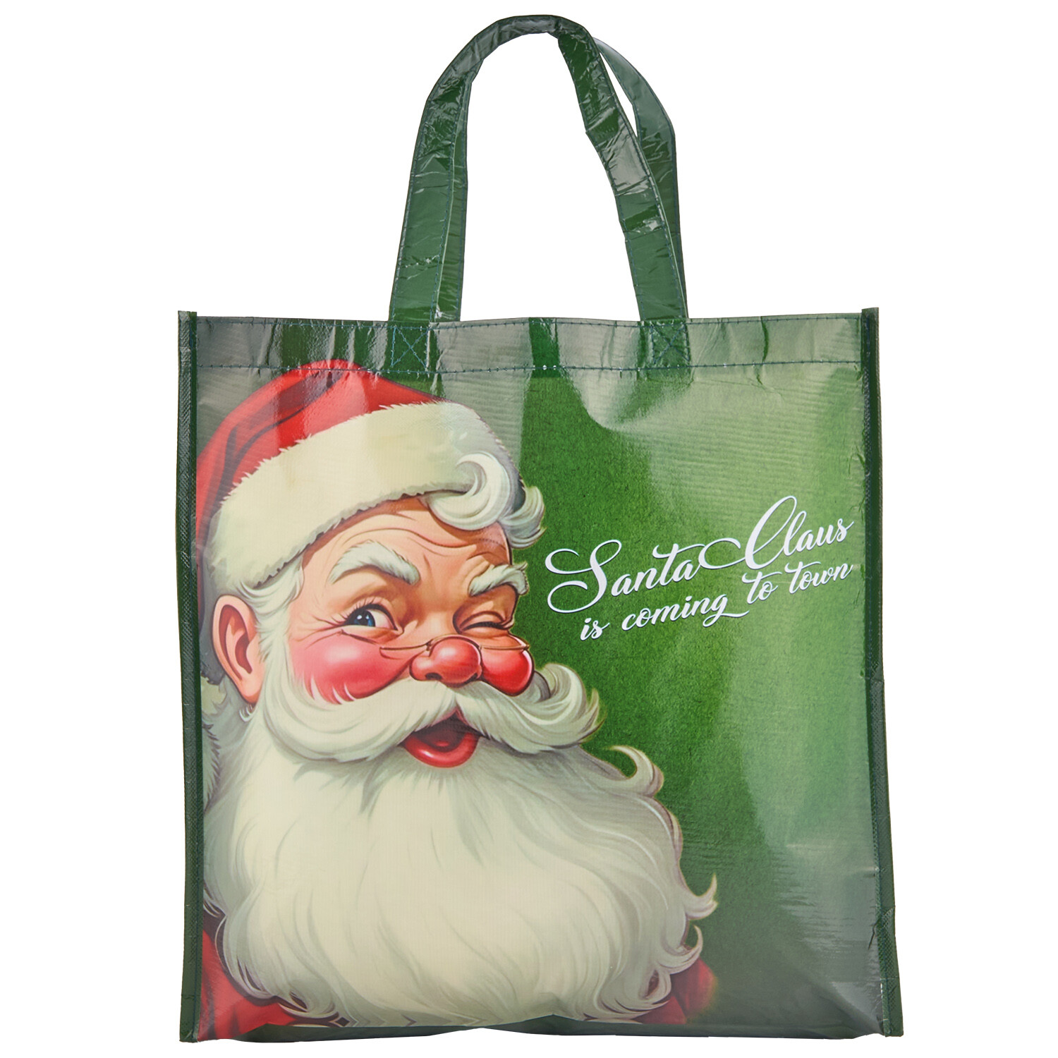 Retro Santa Shopper Bag Green Image 2