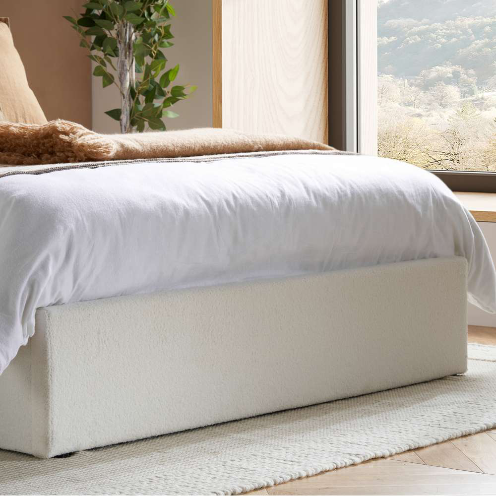 Birlea Maisey King Size White Boucle Ottoman Bed Image 8