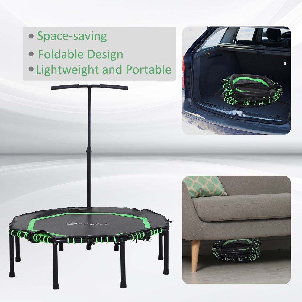 HOMCOM 4ft Green Mini Octagonal Adjustable Fitness Trampoline Image 8