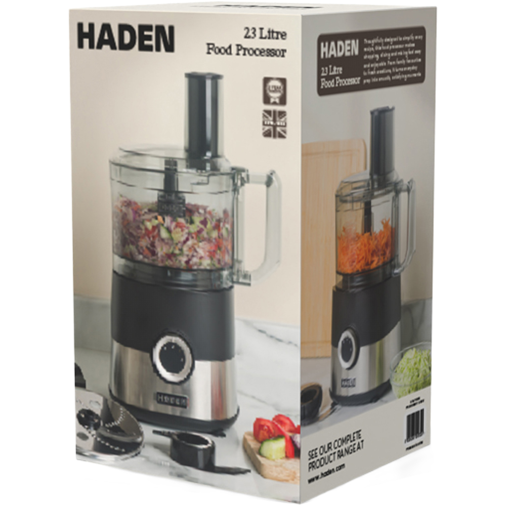 Haden 215321 Black Stainless Steel 2.3L Food Processor 750W Image 8