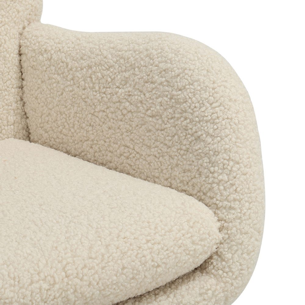 Living and Home Faux Wool Rocking Chair Image 6