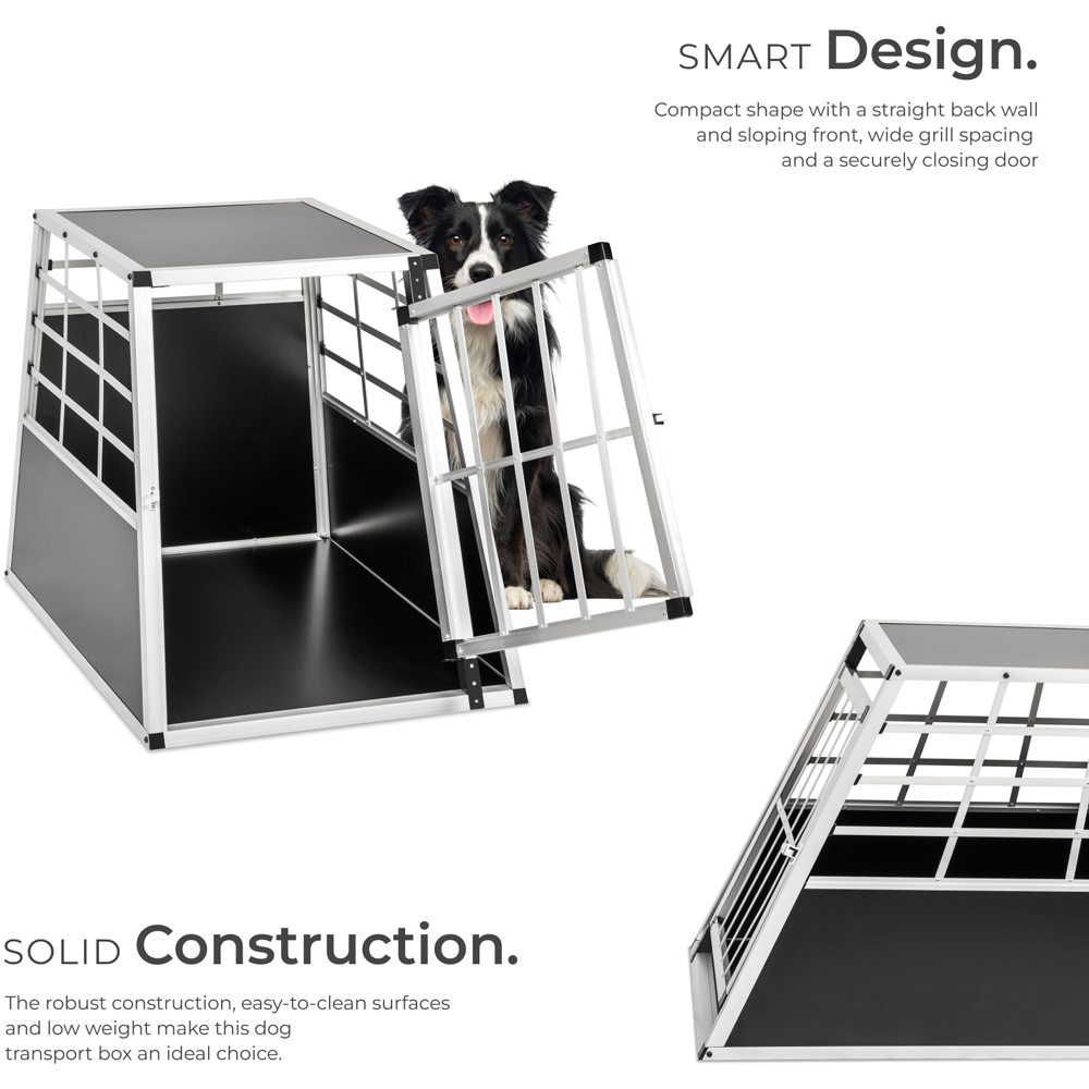 tectake Black Dog Crate 90 x 65cm Image 3