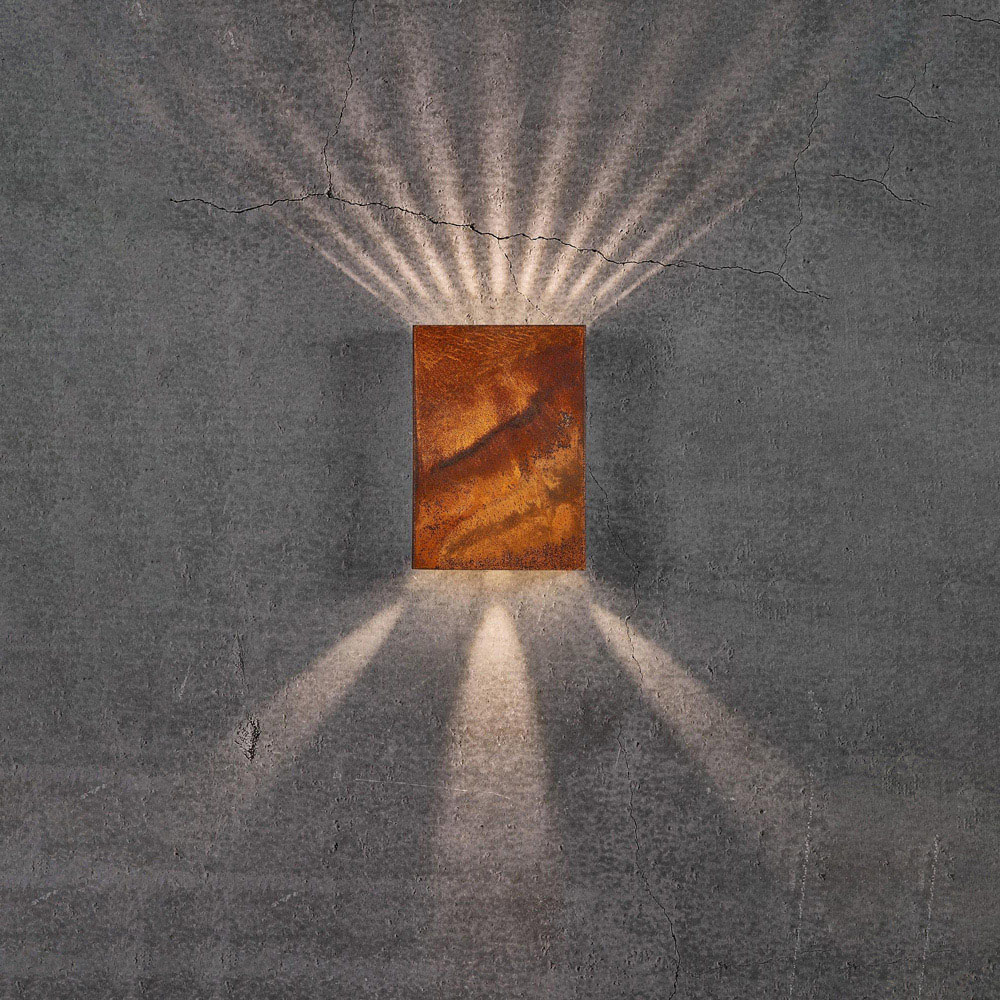 Nordlux Fold 15 Corten Magnetic Shade Garden Wall Light Image 8