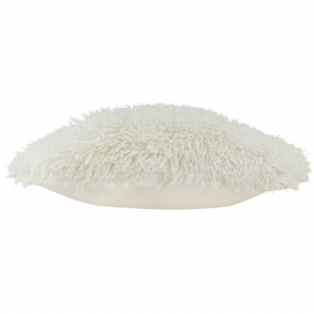 Furn Rowan Ecru Faux Fur Reversible Cushion 50 x 50cm Image 4