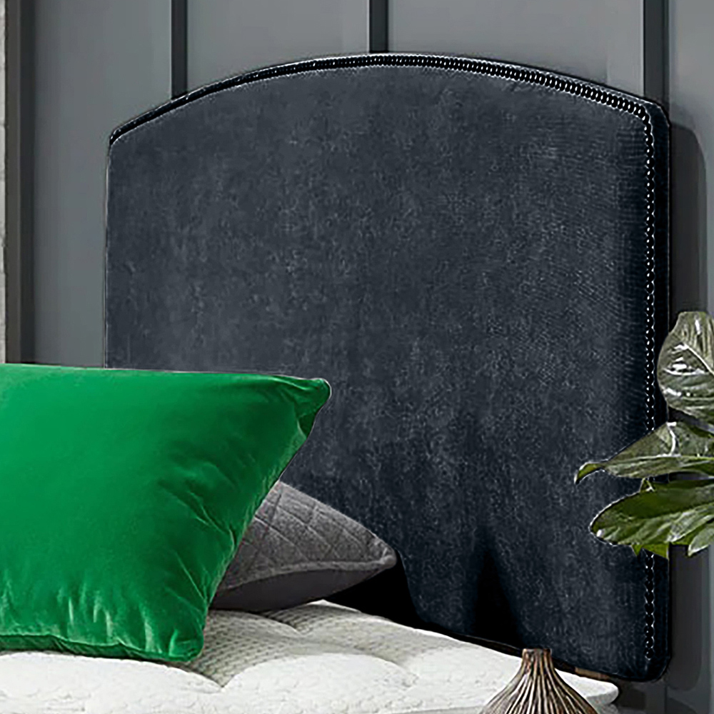 Eleganza Home Russo Small Single Charcoal Naples Strutted Headboard Image 1