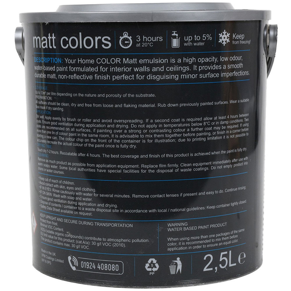 Your Home Walls & Ceilings Cafe Latte Matt Emulsion Paint 2.5L Image 4